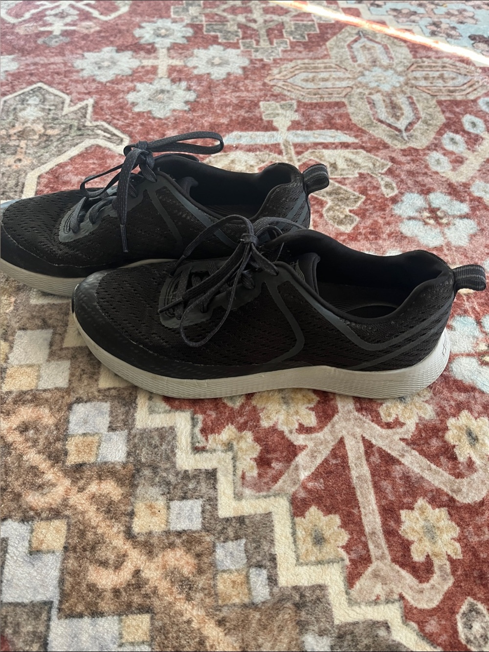 6.5 Dansko Women’s Black Knit Lace-Up Sneakers with White Sole